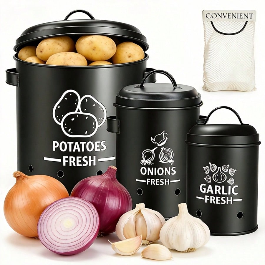 Commercial Kitchen Organization - Zestaw pojemników na ziemniaki, cebulę i