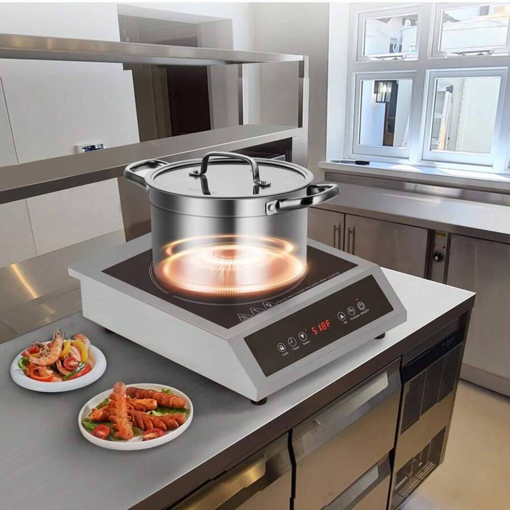 Induction Cooker Commercial - Przenośna płyta grzewcza, 1800W, komercyjny palnik,