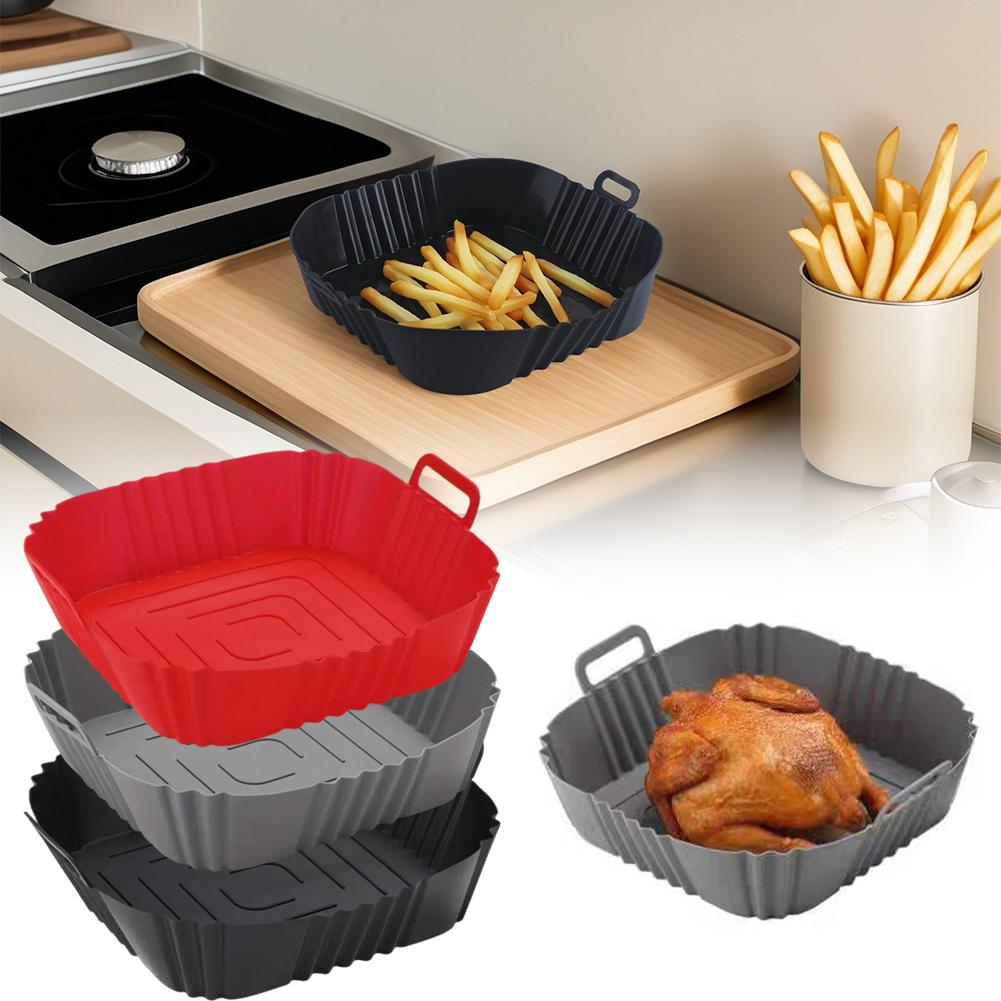 Commercial Kitchen Cooking - Wielorazowe silikonowe wkładki do frytkownicy beztłuszczowej,