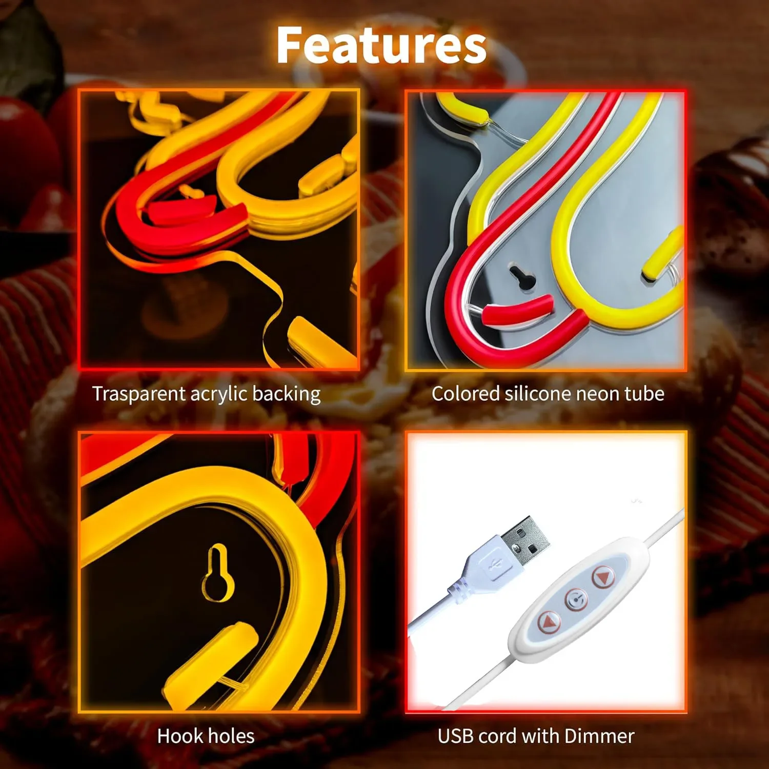 Neonowy LED-owy szyld Hot Dog  – Commercial Kitchen Windows recenzja i cena