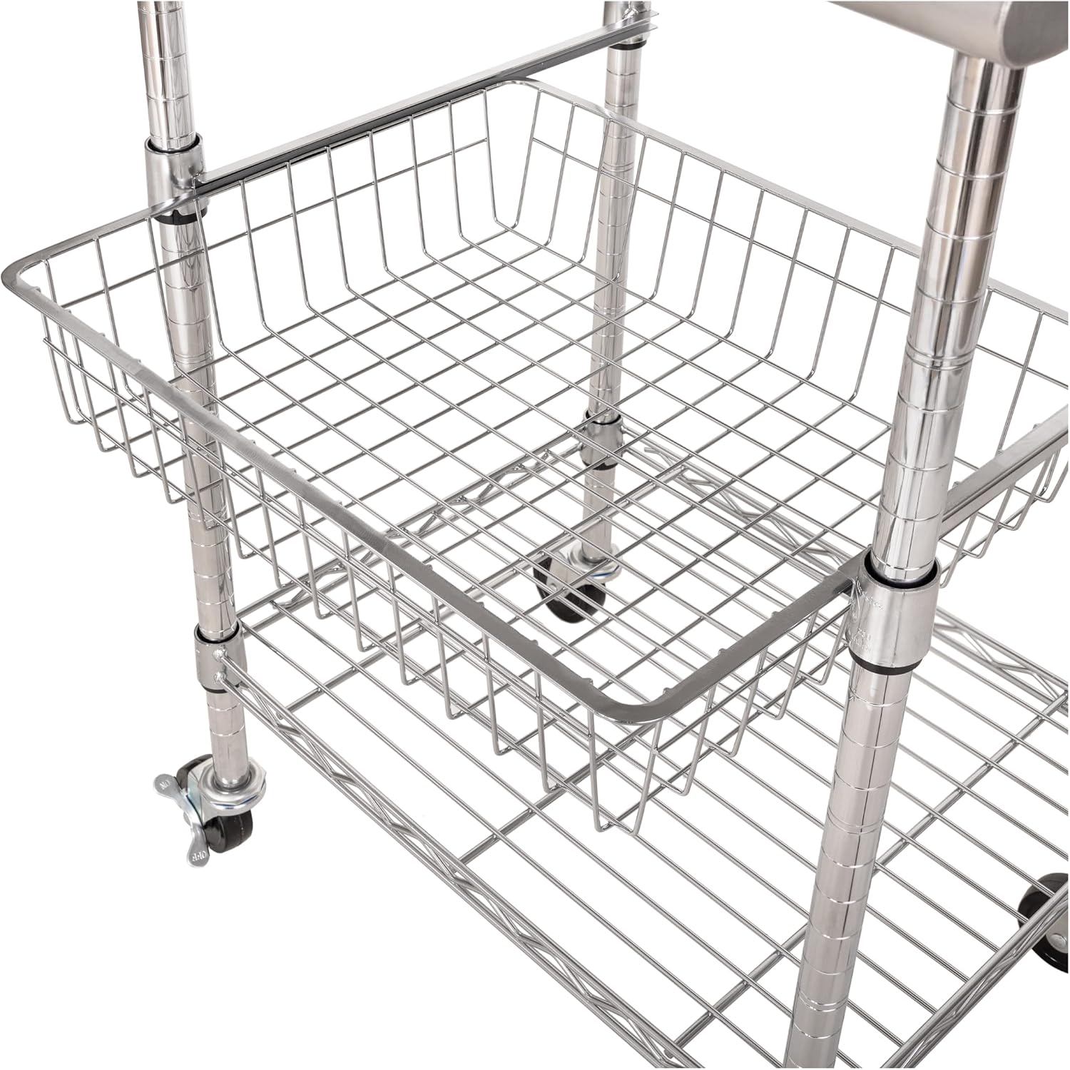 Stalowy wózek roboczy do przyg – Commercial Kitchen Island On Wheels recenzja i cena