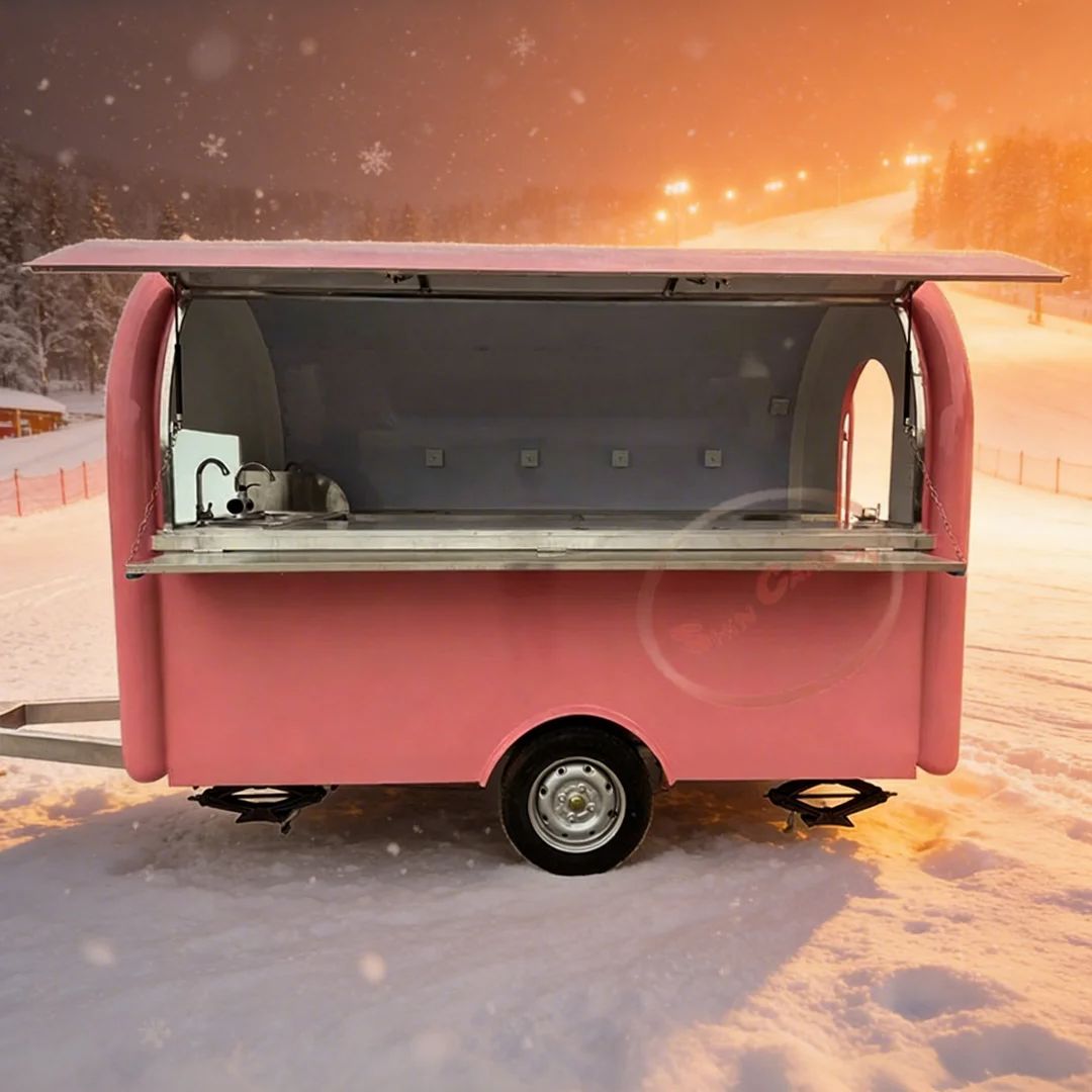Różowy przyczepa gastronomiczn – Commercial Kitchen Windows recenzja i cena