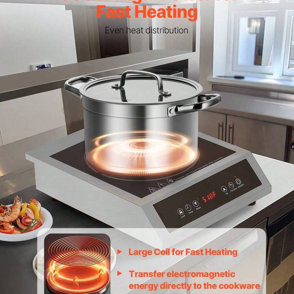 Przenośna płyta grzewcza, 1800 – Induction Cooker Commercial recenzja i cena
