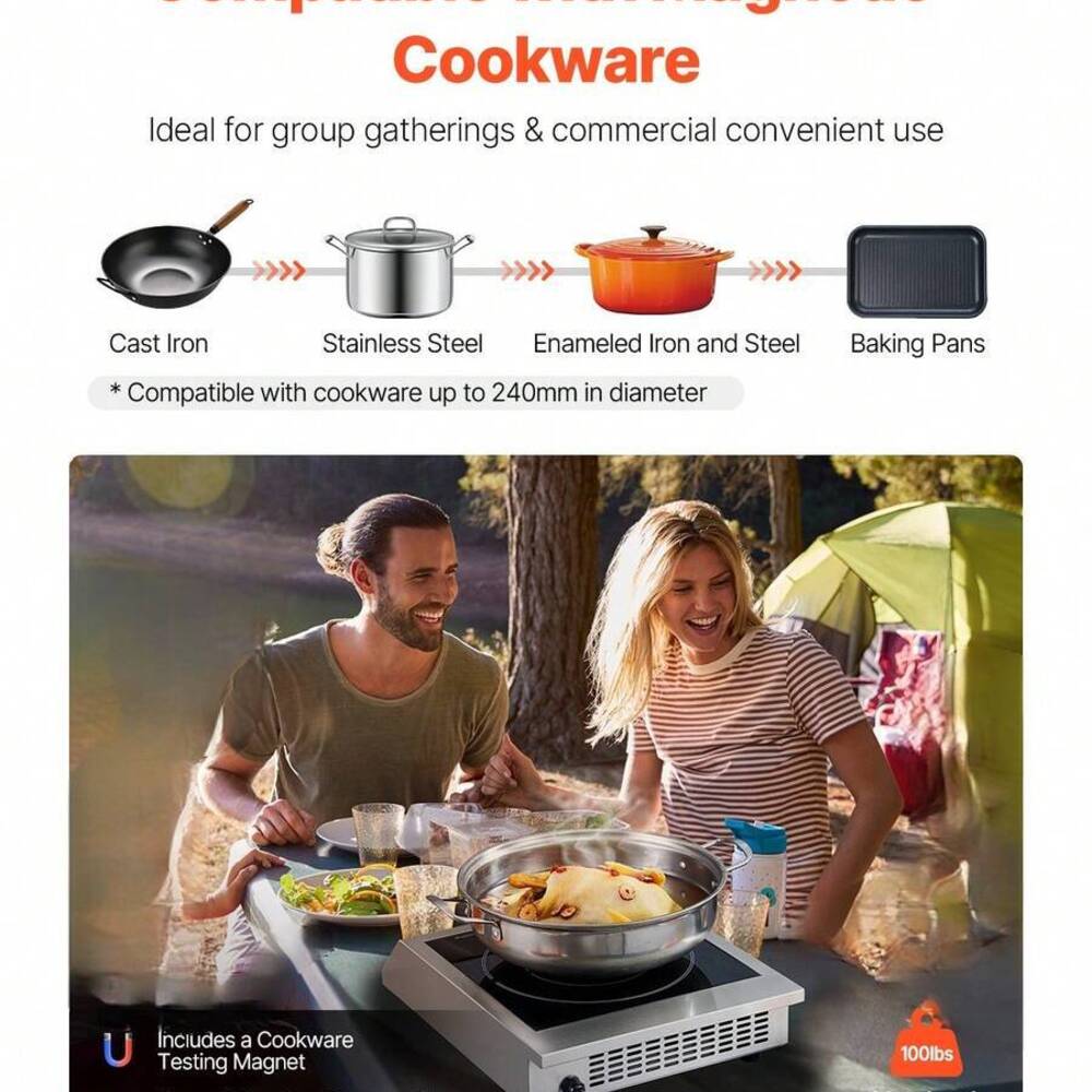 Przenośna płyta grzewcza, 1800 – Induction Cooker Commercial recenzja i cena