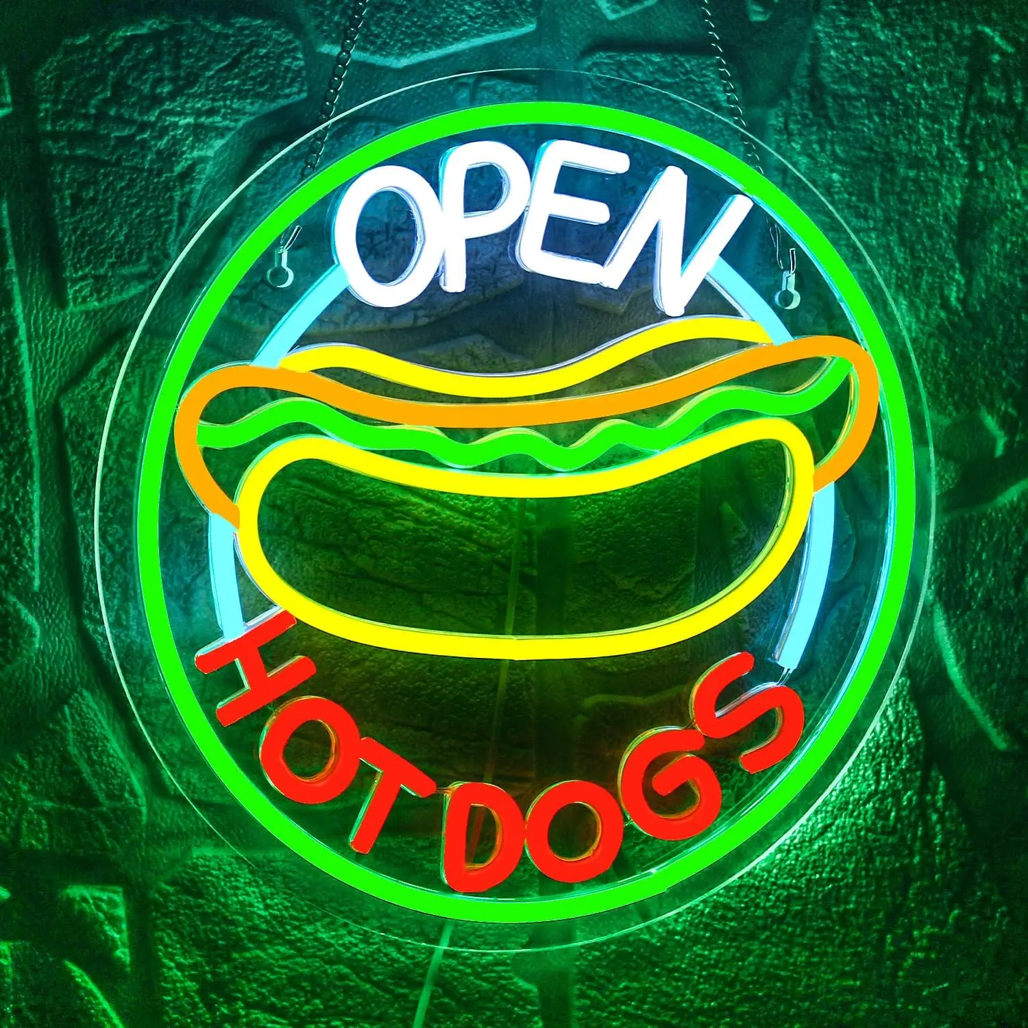 Otwarty neon LED z napisem Hot – Commercial Kitchen Windows recenzja i cena